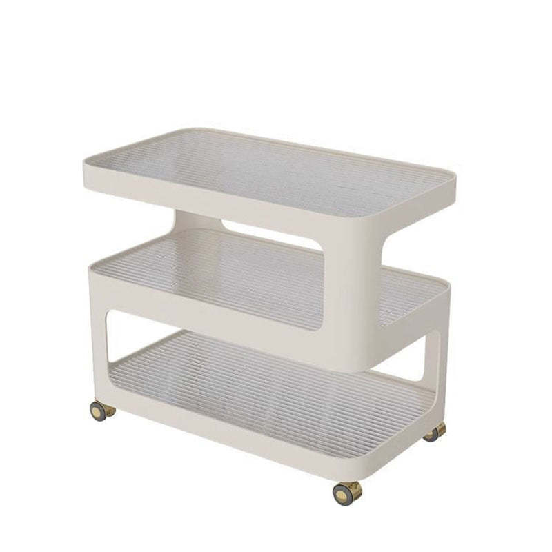 Nordic Glass Iron 3-Tier Movable End Table