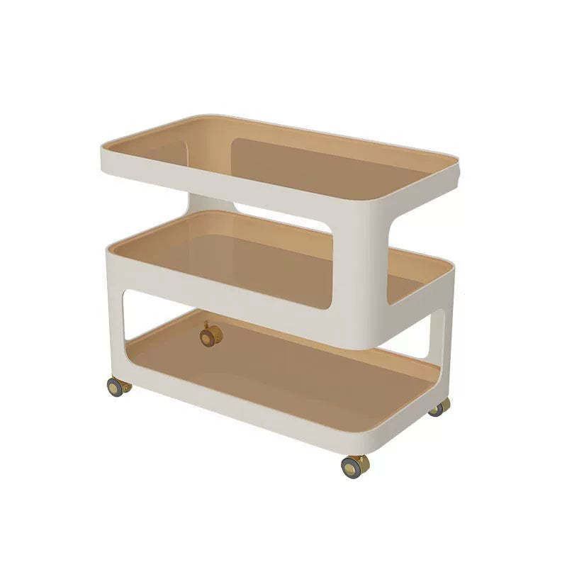 Nordic Glass Iron 3-Tier Movable End Table
