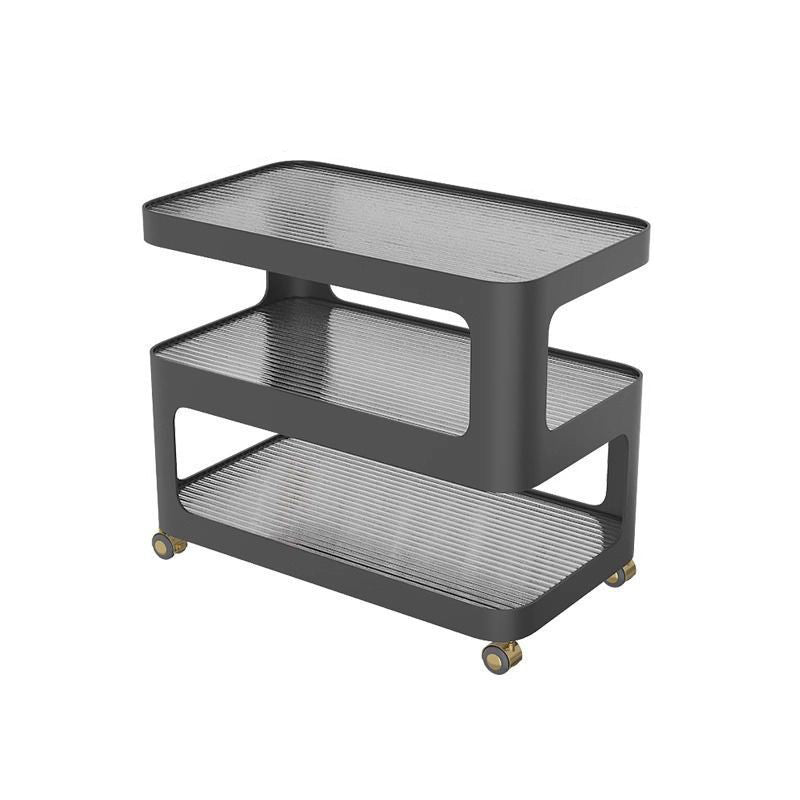 Nordic Glass Iron 3-Tier Movable End Table
