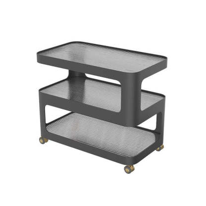 Nordic Glass Iron 3-Tier Movable End Table