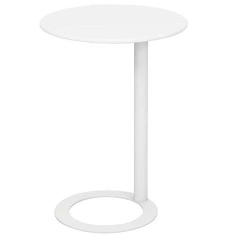 Scandinavian Iron O-Shape 2-Tier End Table