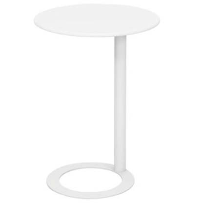 Scandinavian Iron O-Shape 2-Tier End Table