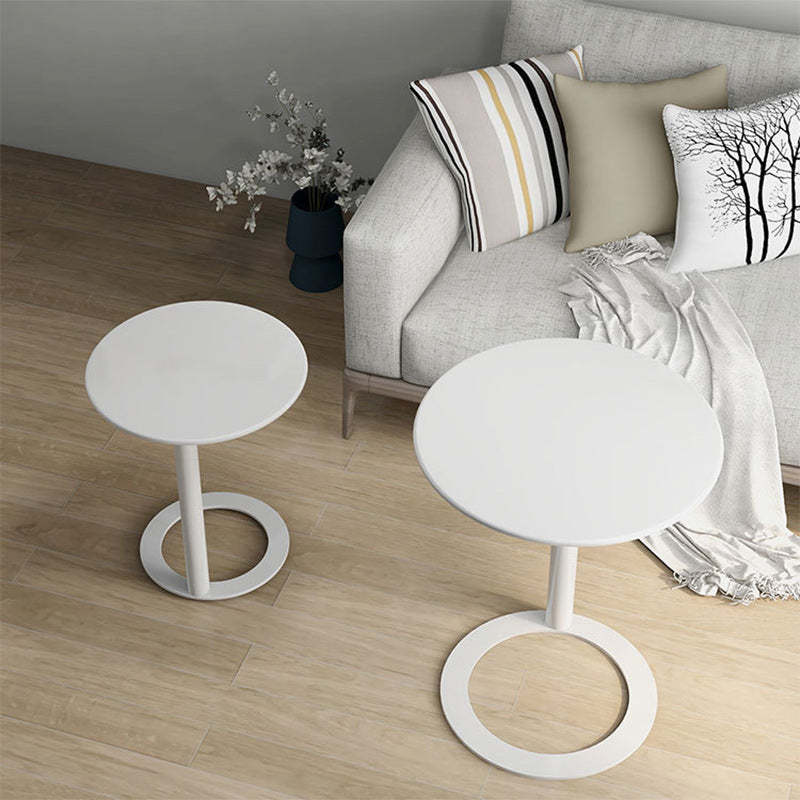 Scandinavian Iron O-Shape 2-Tier End Table — Orange