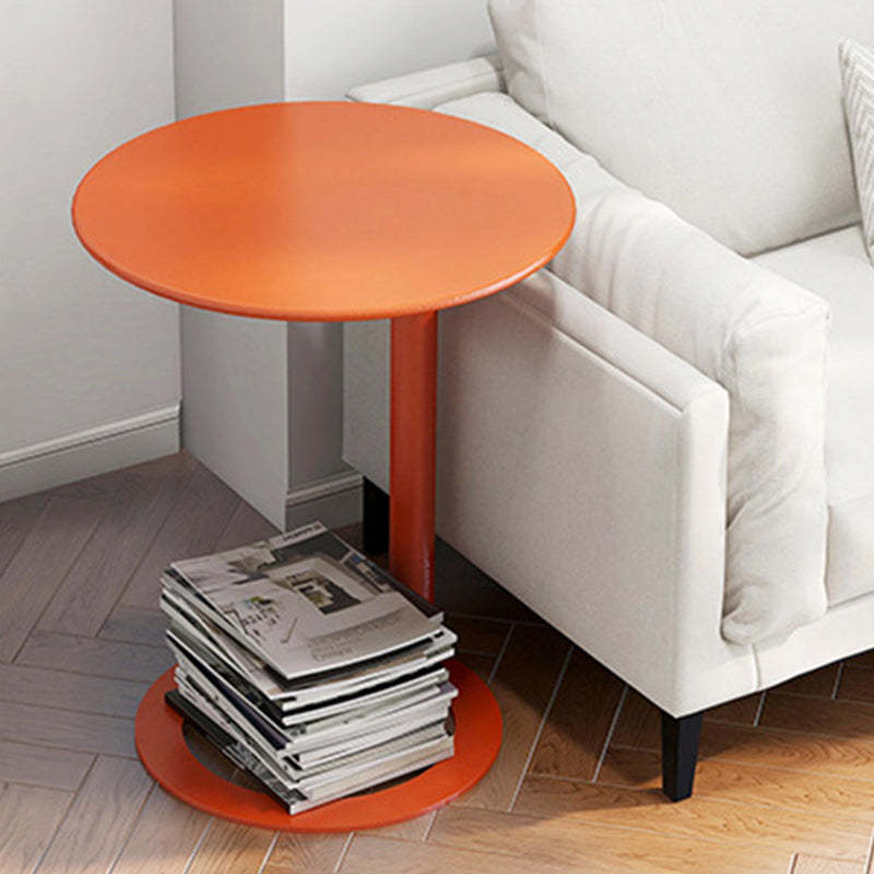 Scandinavian Iron O-Shape 2-Tier End Table — Klein Blue