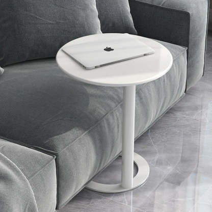 Scandinavian Iron O-Shape 2-Tier End Table — Green