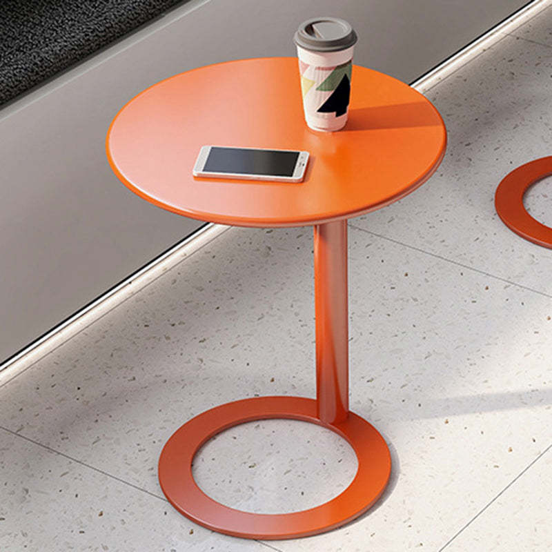 Scandinavian Iron O-Shape 2-Tier End Table — Tiffany Blue