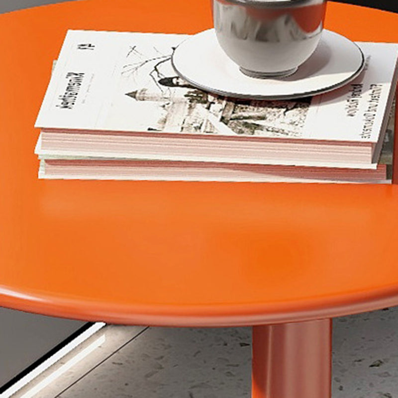Scandinavian Iron O-Shape 2-Tier End Table — White