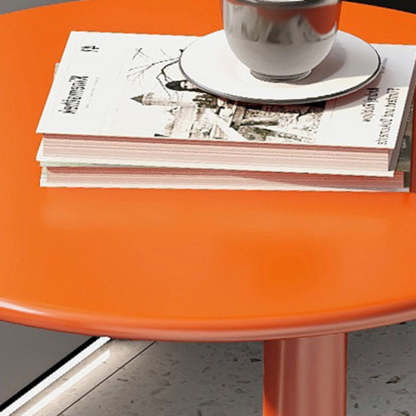 Scandinavian Iron O-Shape 2-Tier End Table — White