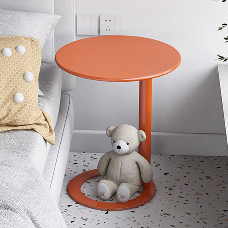 Scandinavian Iron O-Shape 2-Tier End Table