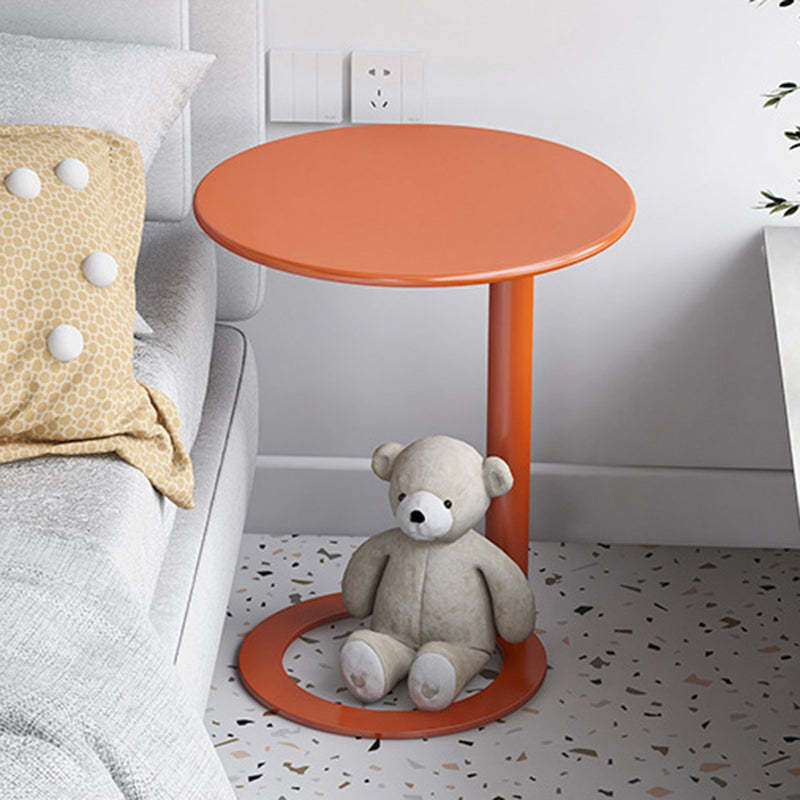 Scandinavian Iron O-Shape 2-Tier End Table