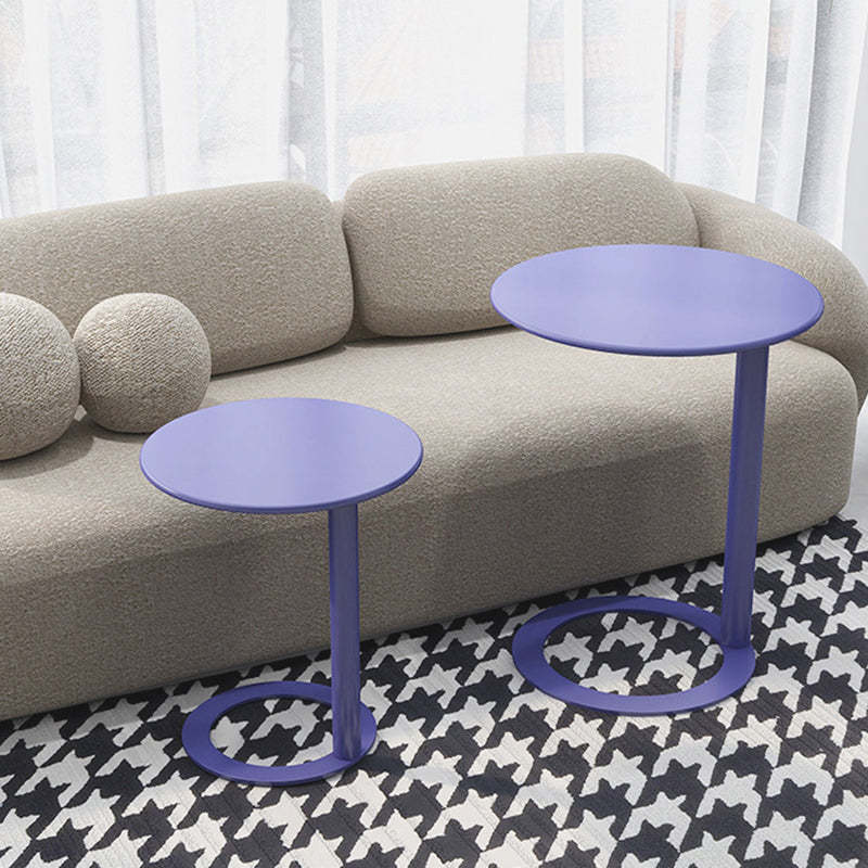 Scandinavian Iron O-Shape 2-Tier End Table