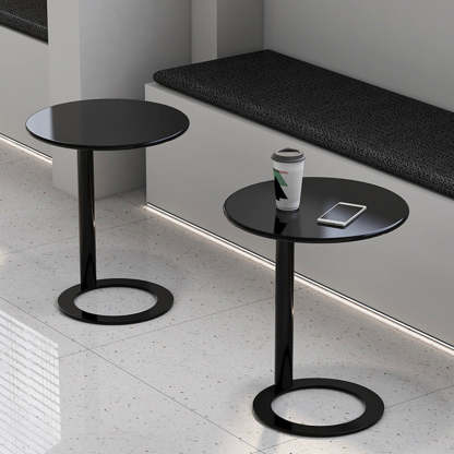 Scandinavian Iron O-Shape 2-Tier End Table — Green