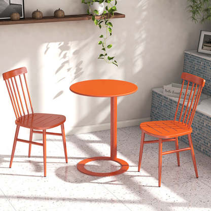 Scandinavian Iron O-Shape 2-Tier End Table — Tiffany Blue