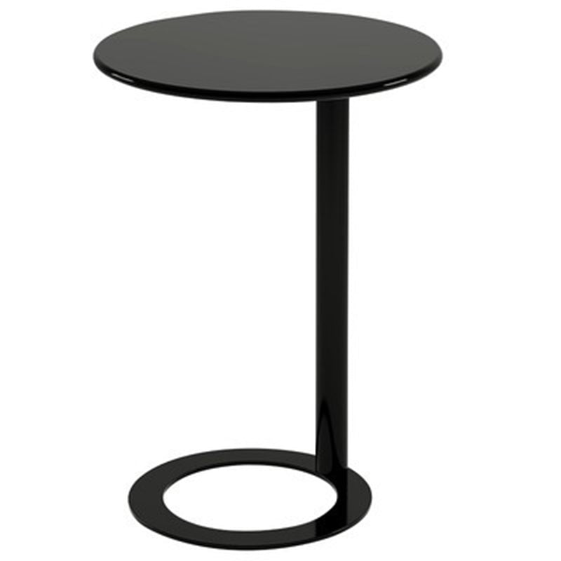 Scandinavian Iron O-Shape 2-Tier End Table