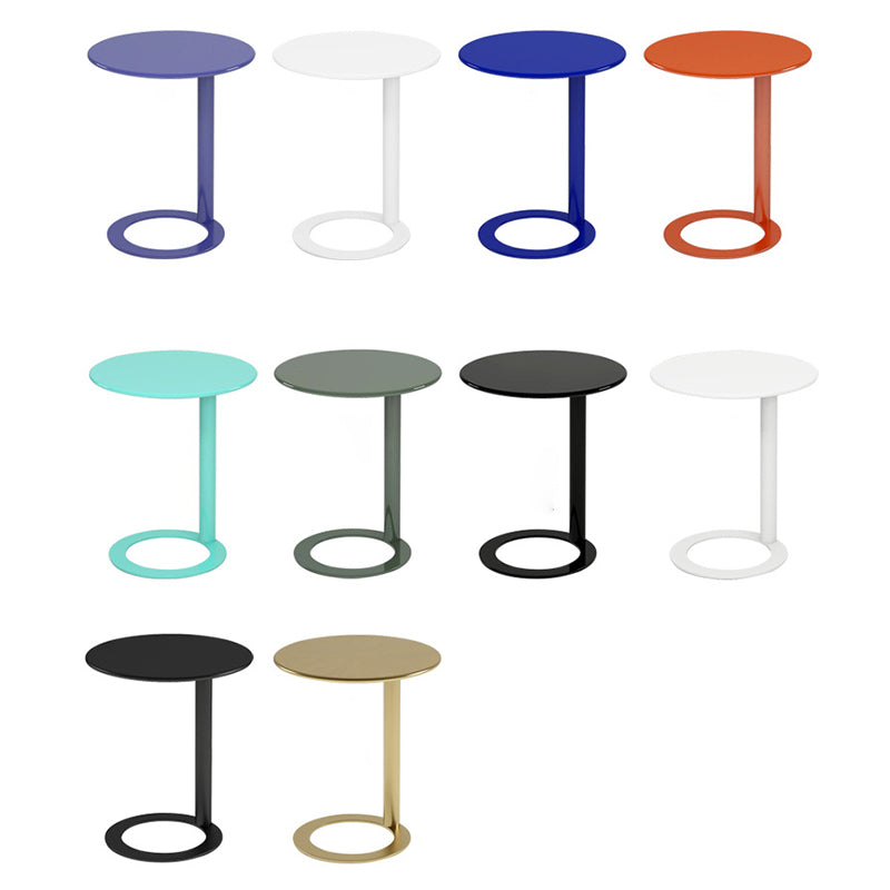 Scandinavian Iron O-Shape 2-Tier End Table — Gold