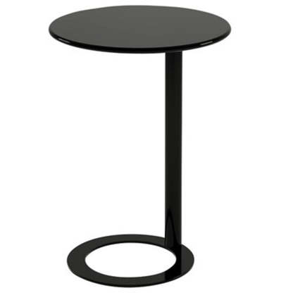 Scandinavian Iron O-Shape 2-Tier End Table