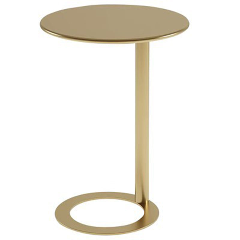 Scandinavian Iron O-Shape 2-Tier End Table