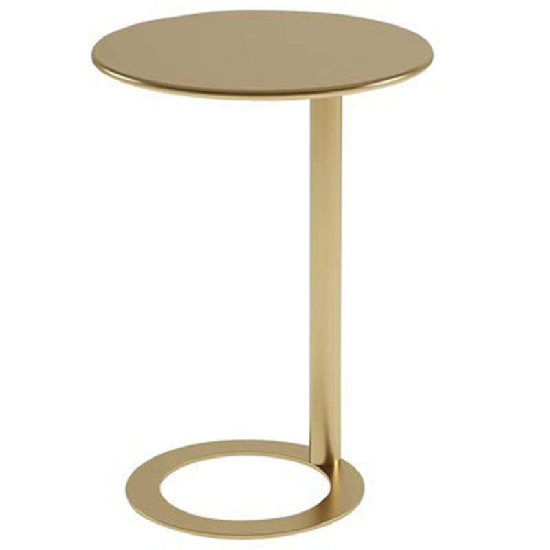 Scandinavian Iron O-Shape 2-Tier End Table