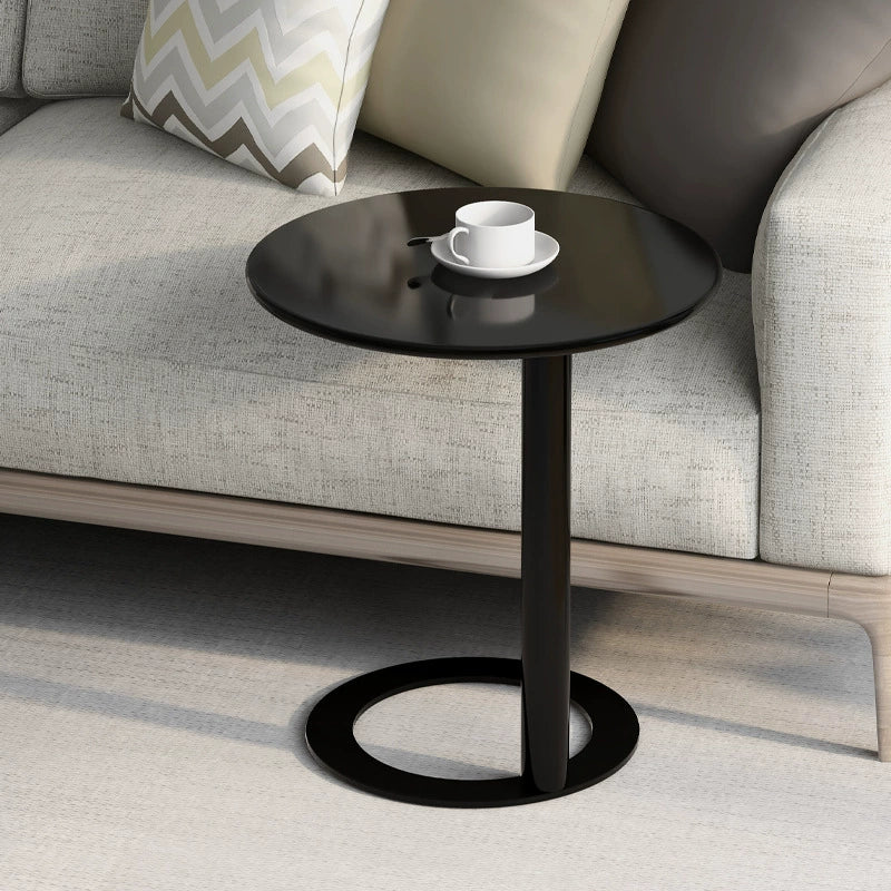 Scandinavian Iron O-Shape 2-Tier End Table — Green