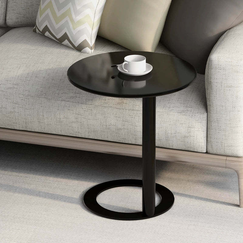 Scandinavian Iron O-Shape 2-Tier End Table — Green