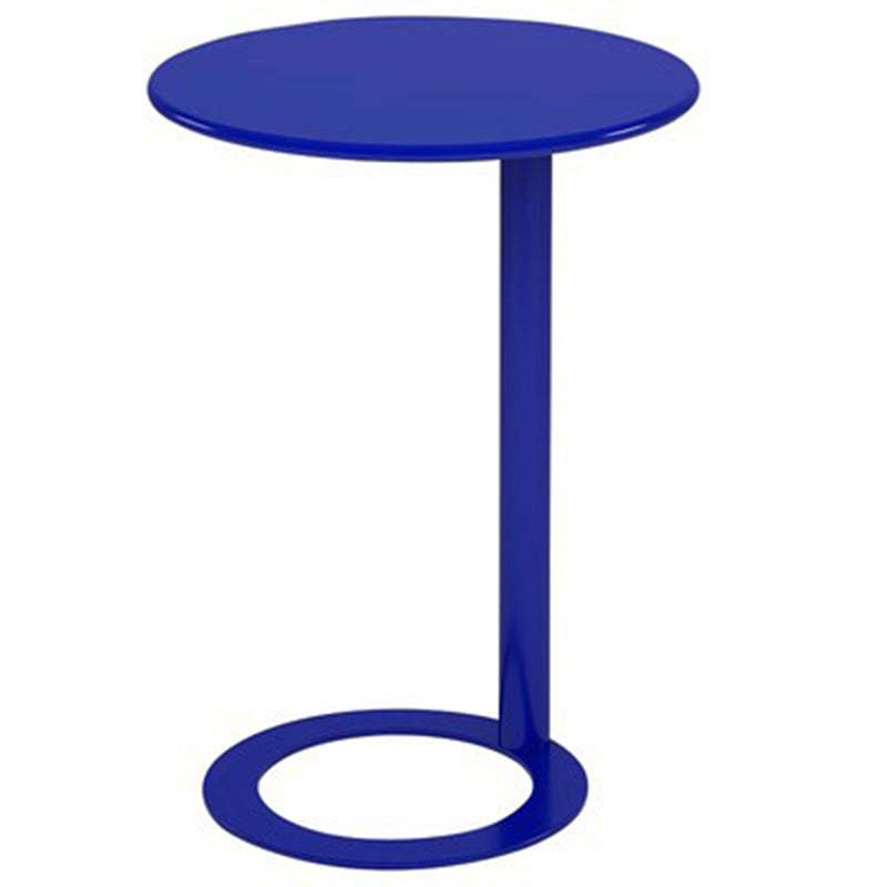 Scandinavian Iron O-Shape 2-Tier End Table