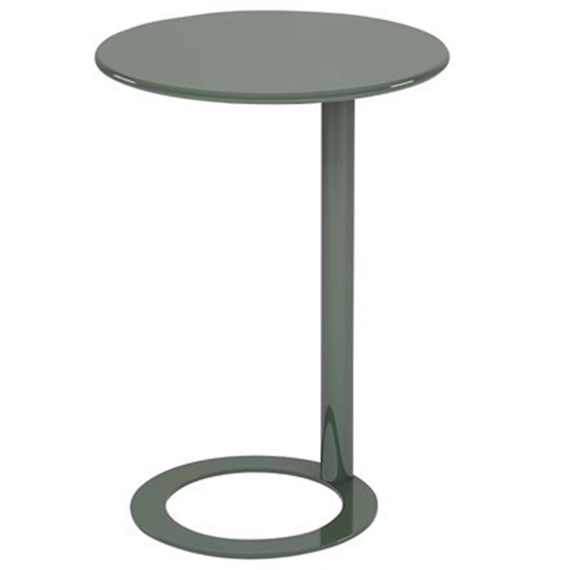 Scandinavian Iron O-Shape 2-Tier End Table