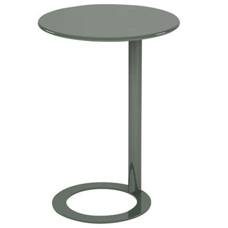 Scandinavian Iron O-Shape 2-Tier End Table