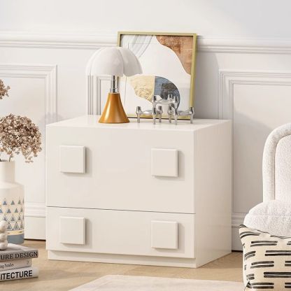 Nordic Wood Modular 1-Cabinet Rectangular Side Table