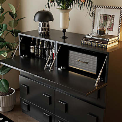 Nordic Wood Modular 1-Cabinet Rectangular Side Table