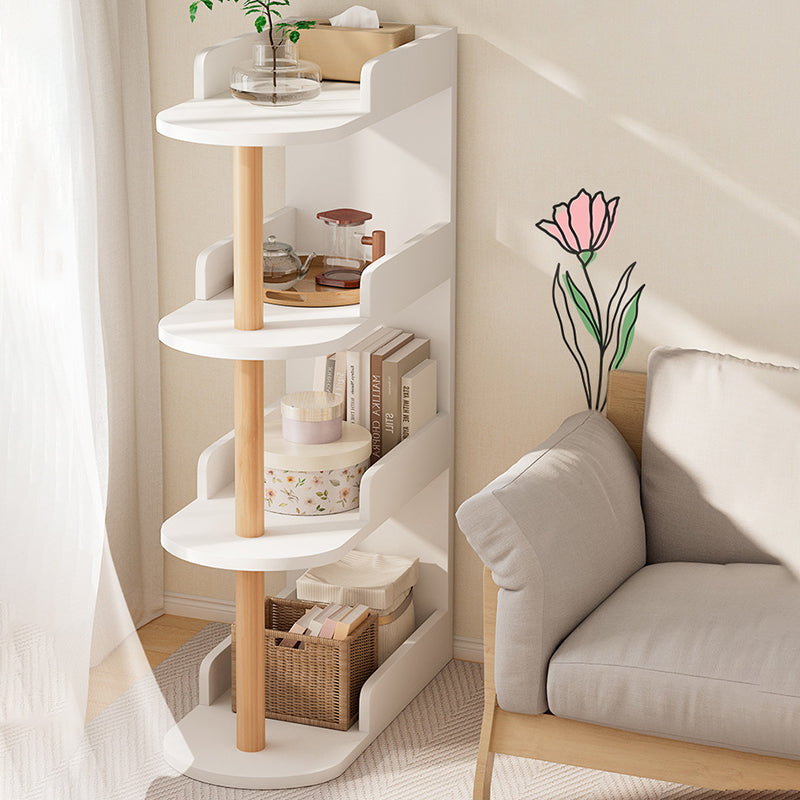 Minimalist Engineered Wood Pine Oval Side Table