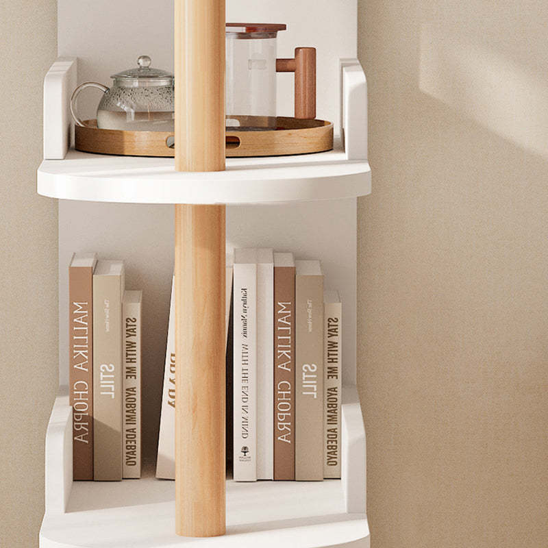 Minimalist Engineered Wood Pine Oval Side Table
