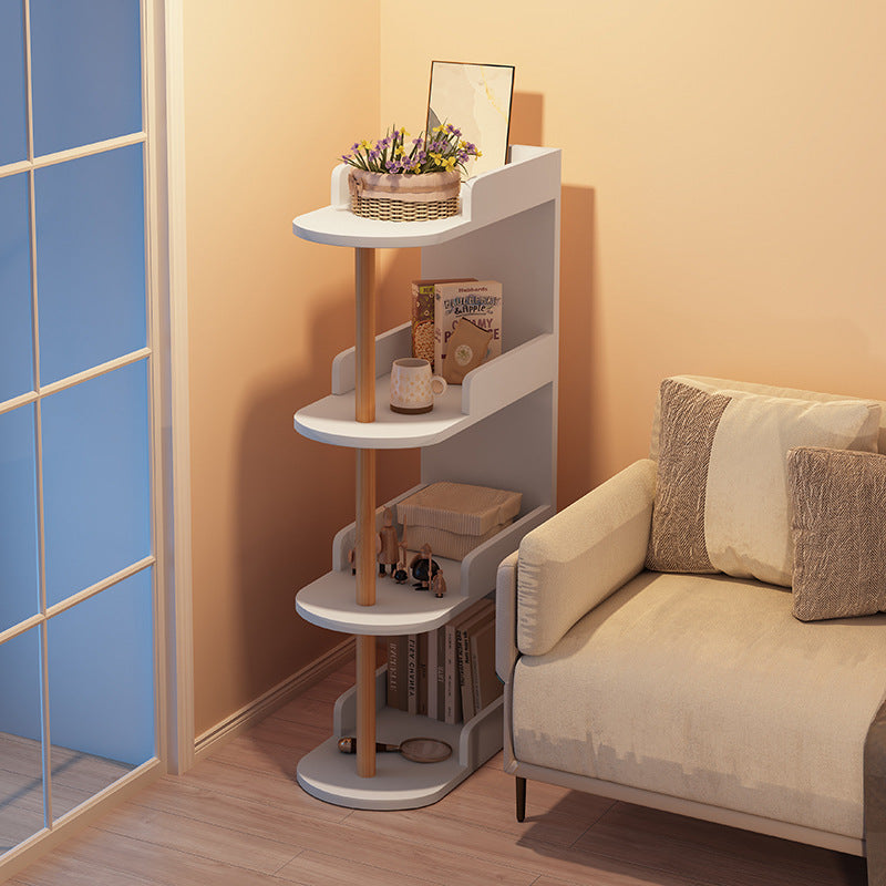 Minimalist Engineered Wood Pine Oval Side Table