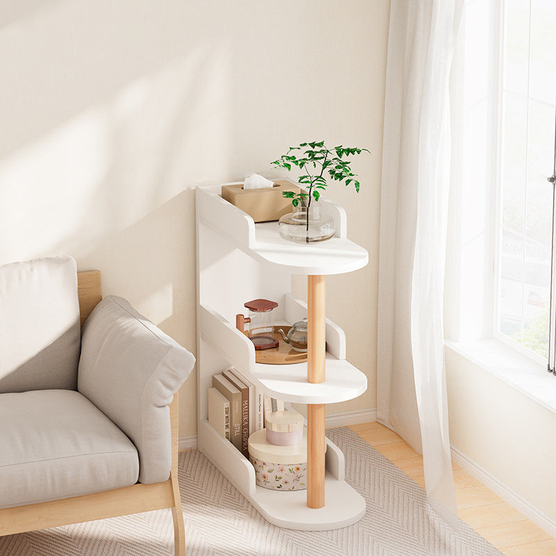 Minimalist Engineered Wood Pine Oval Side Table — 4 / Wood Color