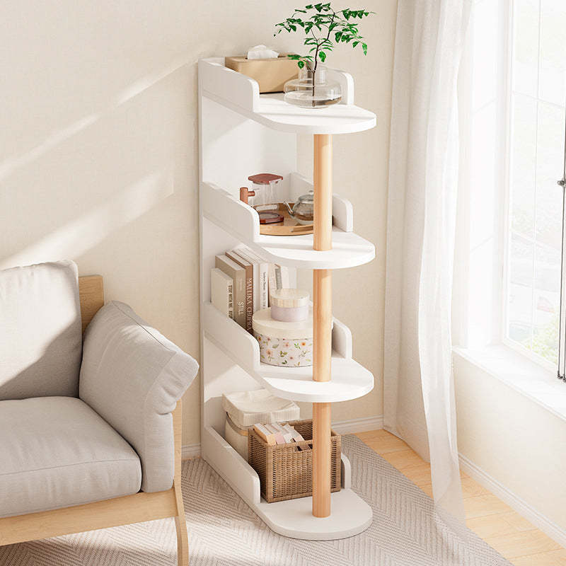 Minimalist Engineered Wood Pine Oval Side Table — 3 / White