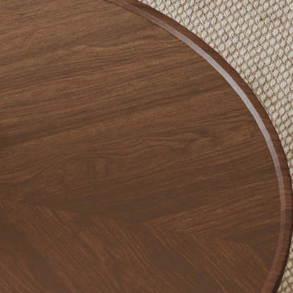 Nordic Solid Wood Elliptical Coffee Table