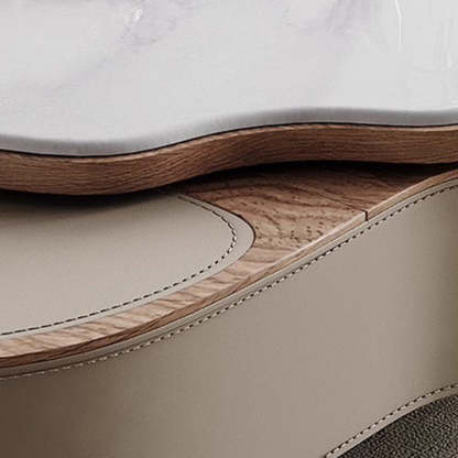 Scandinavian Saddle Leather Cloud Coffee Table