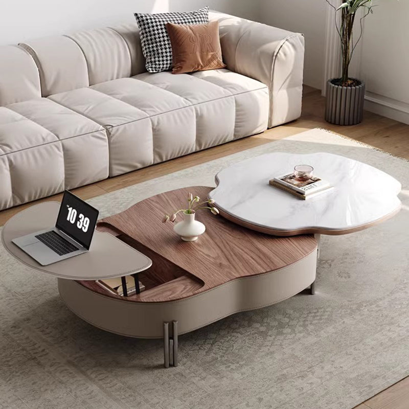 Scandinavian Saddle Leather Cloud Coffee Table