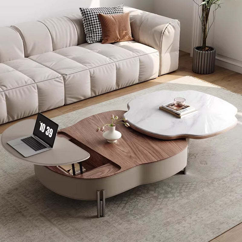 Scandinavian Saddle Leather Cloud Coffee Table