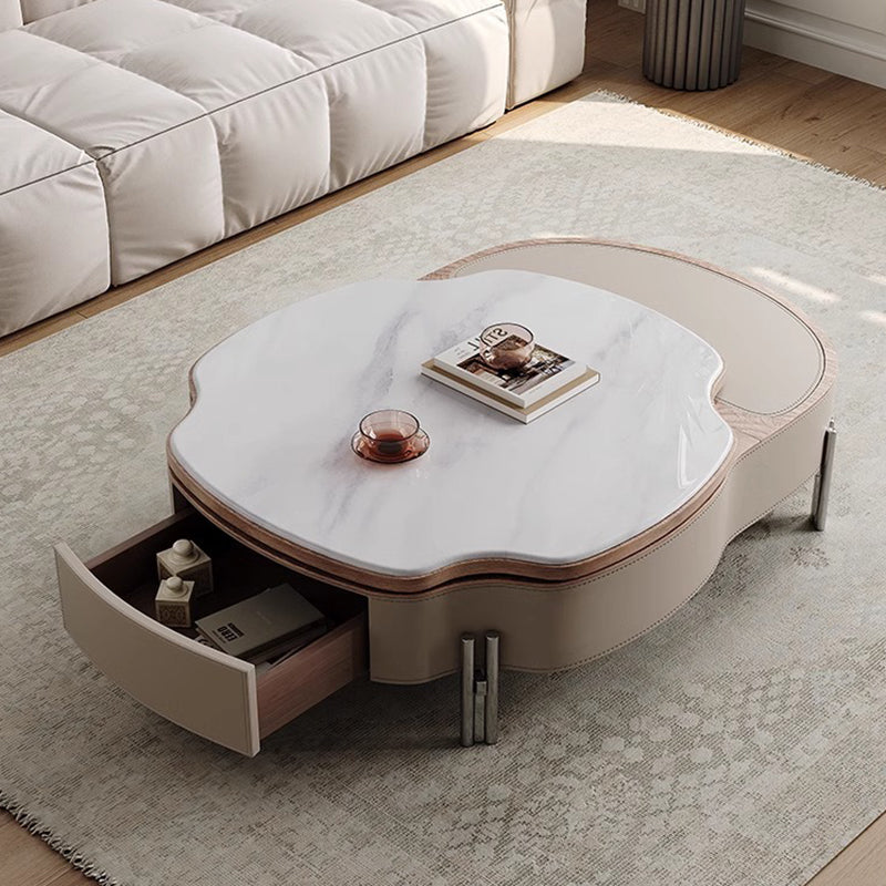 Scandinavian Saddle Leather Cloud Coffee Table