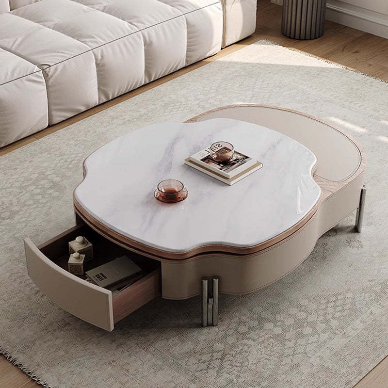 Scandinavian Saddle Leather Cloud Coffee Table