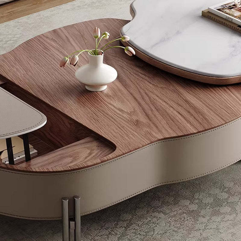 Scandinavian Saddle Leather Cloud Coffee Table