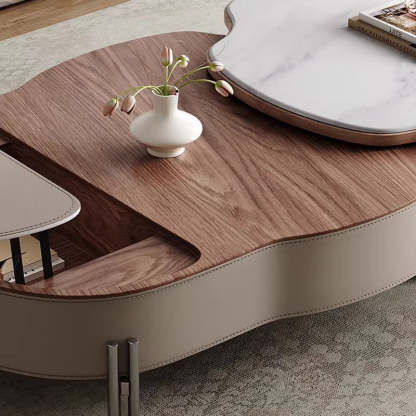 Scandinavian Saddle Leather Cloud Coffee Table