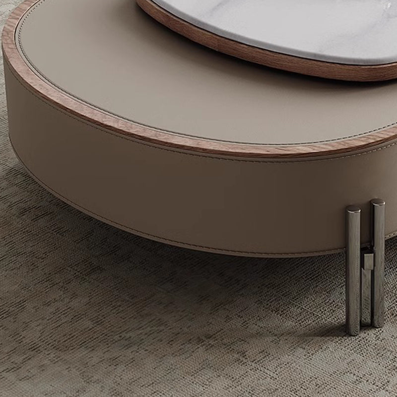 Scandinavian Saddle Leather Cloud Coffee Table