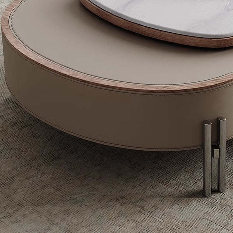 Scandinavian Saddle Leather Cloud Coffee Table