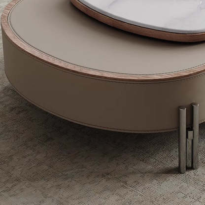 Scandinavian Saddle Leather Cloud Coffee Table