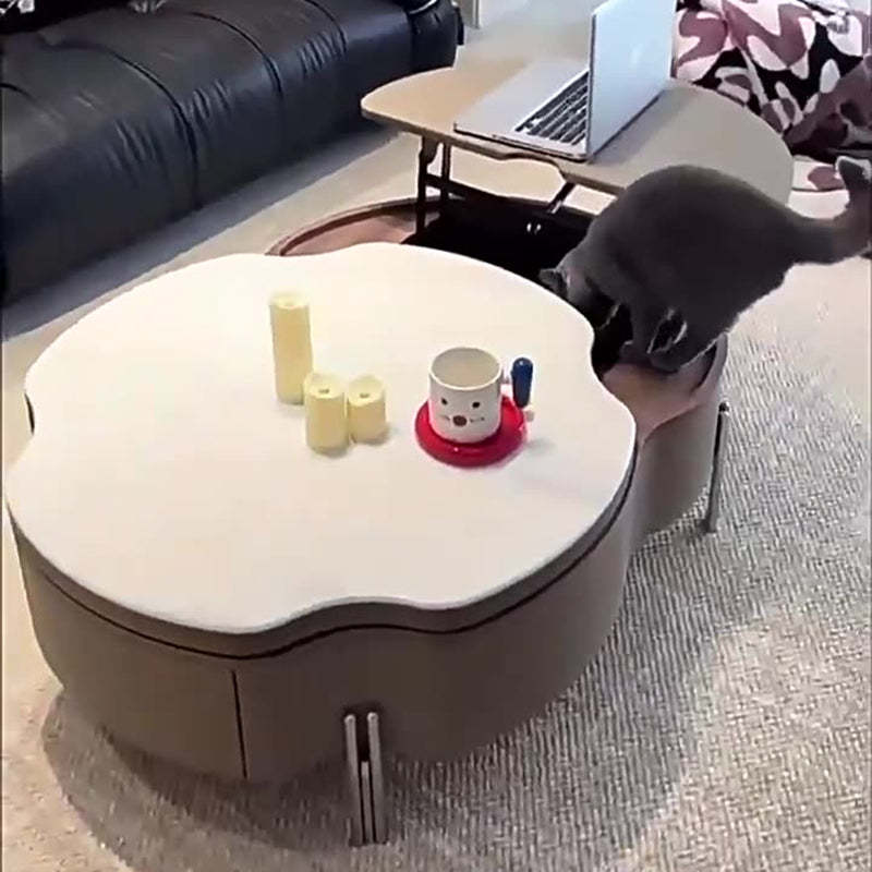 Scandinavian Saddle Leather Cloud Coffee Table