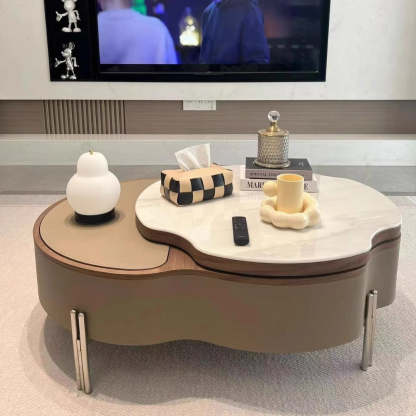 Scandinavian Saddle Leather Cloud Coffee Table