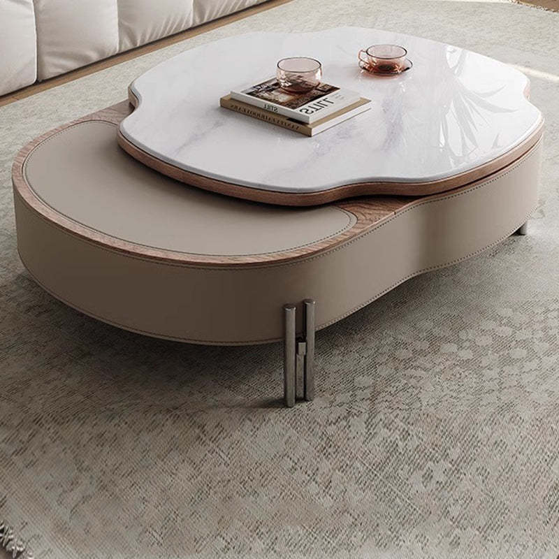 Scandinavian Saddle Leather Cloud Coffee Table