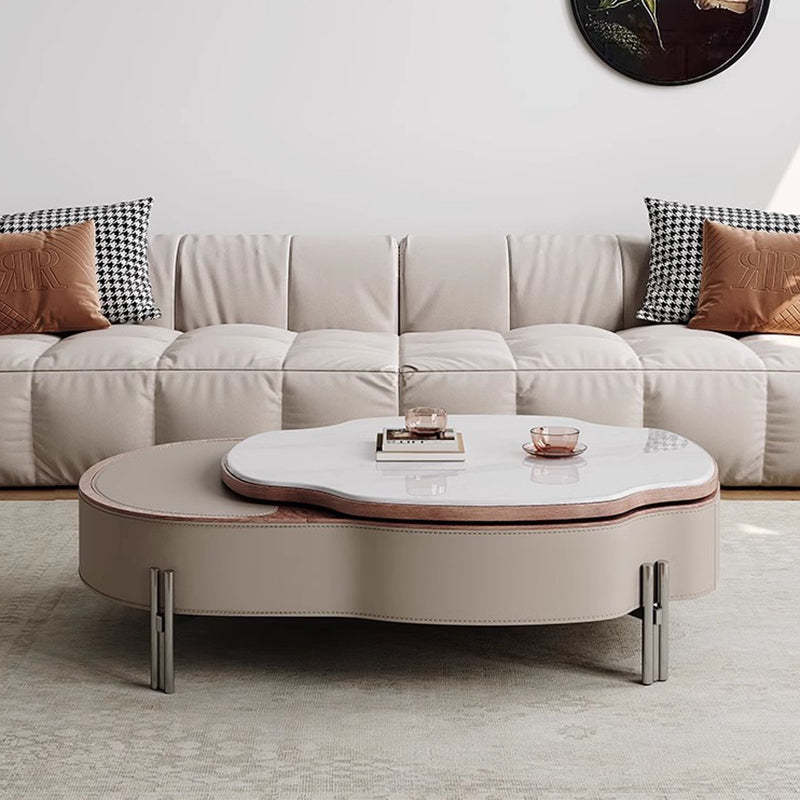 Scandinavian Saddle Leather Cloud Coffee Table