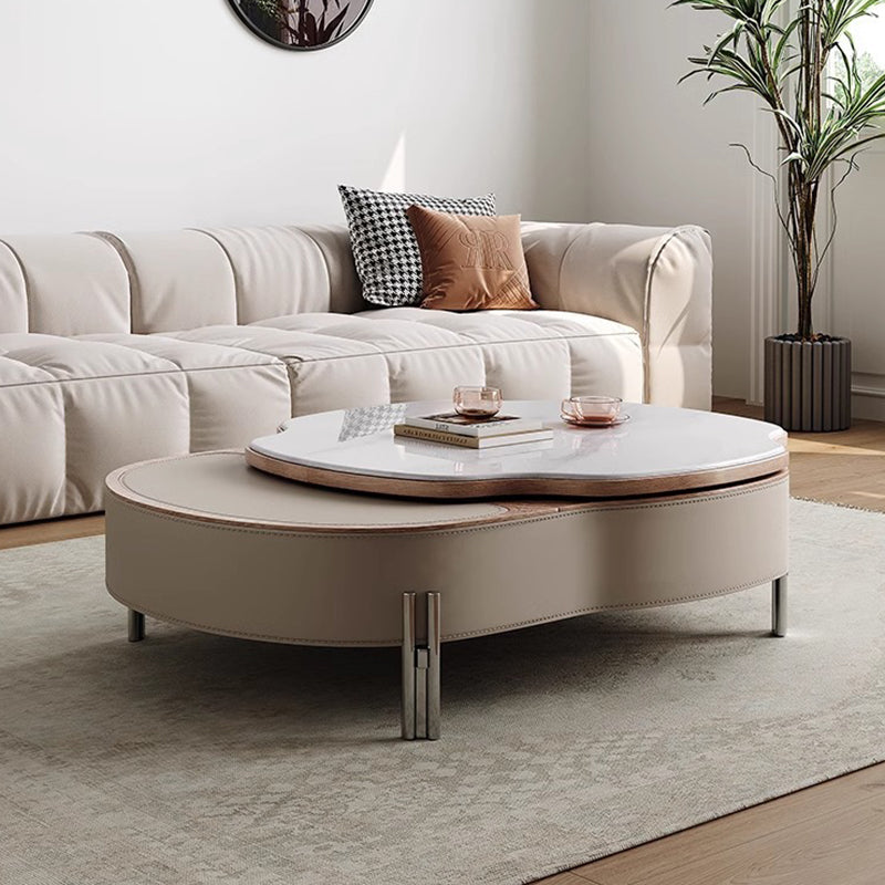Scandinavian Saddle Leather Cloud Coffee Table